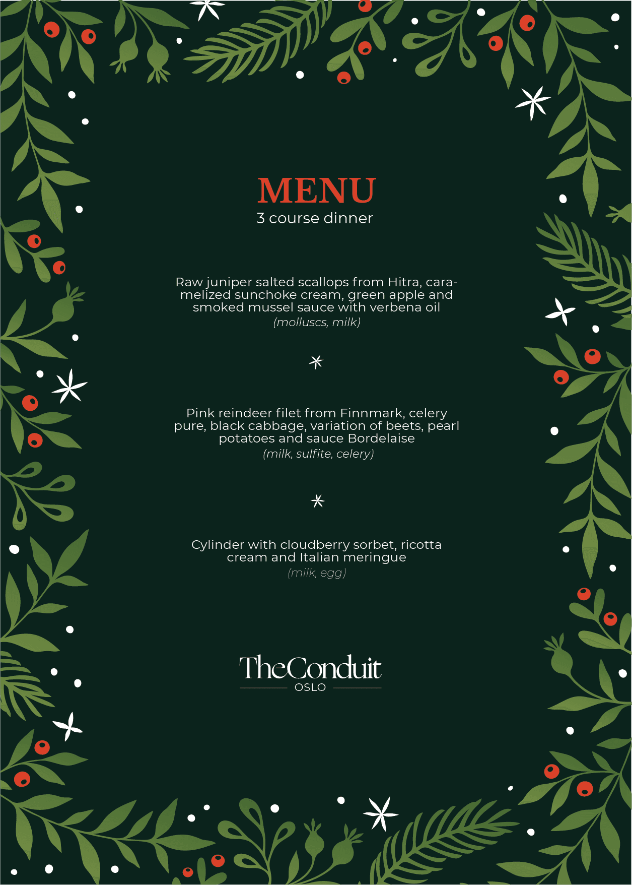 xmas menu